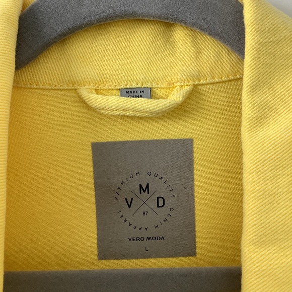 Vero Moda yellow oversized denim jacket size L - Picture 5 of 12